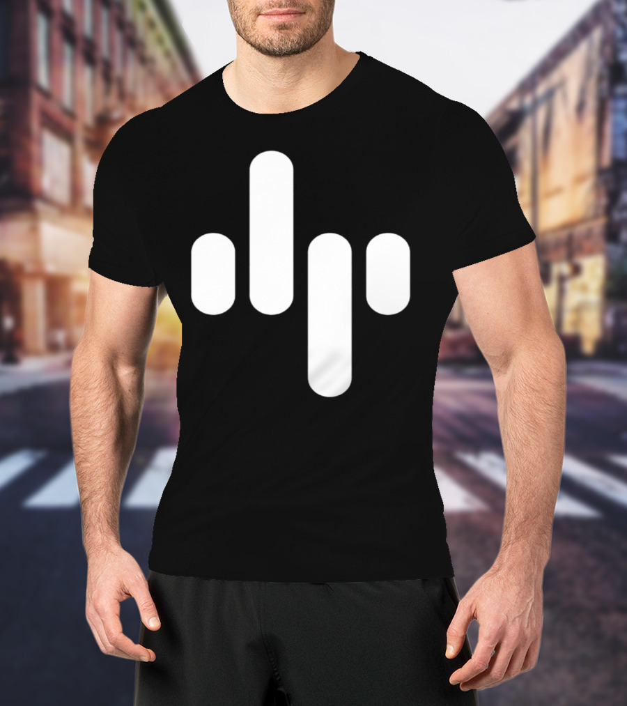 Animation Soundwave Icon White Bars T-Shirt