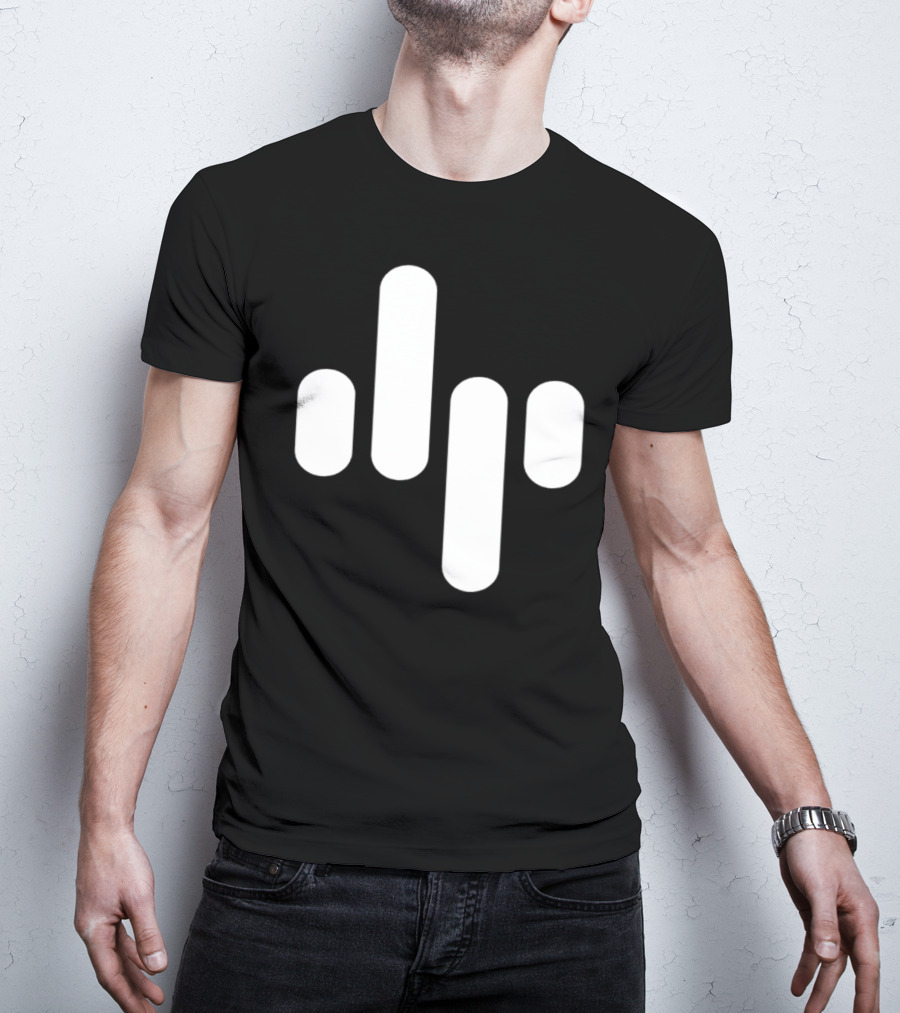 Animation Soundwave Icon White Bars T-Shirt