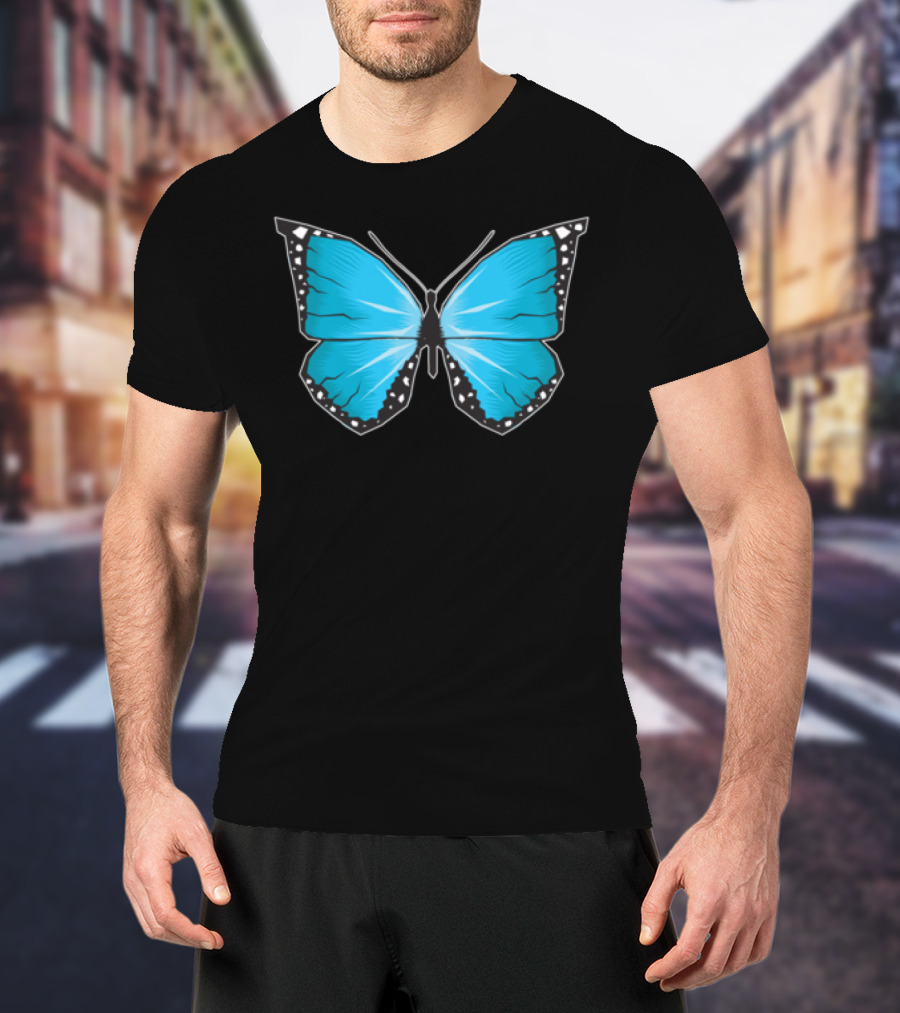 Blue Butterfly Aesthetic Soft Grunge T-Shirt