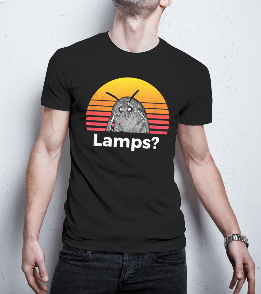 Moth Meme Lamps? Retro Sunset T-Shirt