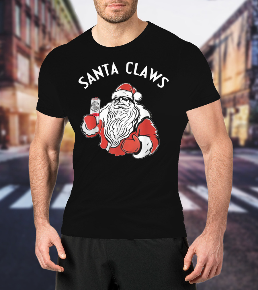 Santa Claws Christmas White Claw Santa T-Shirt