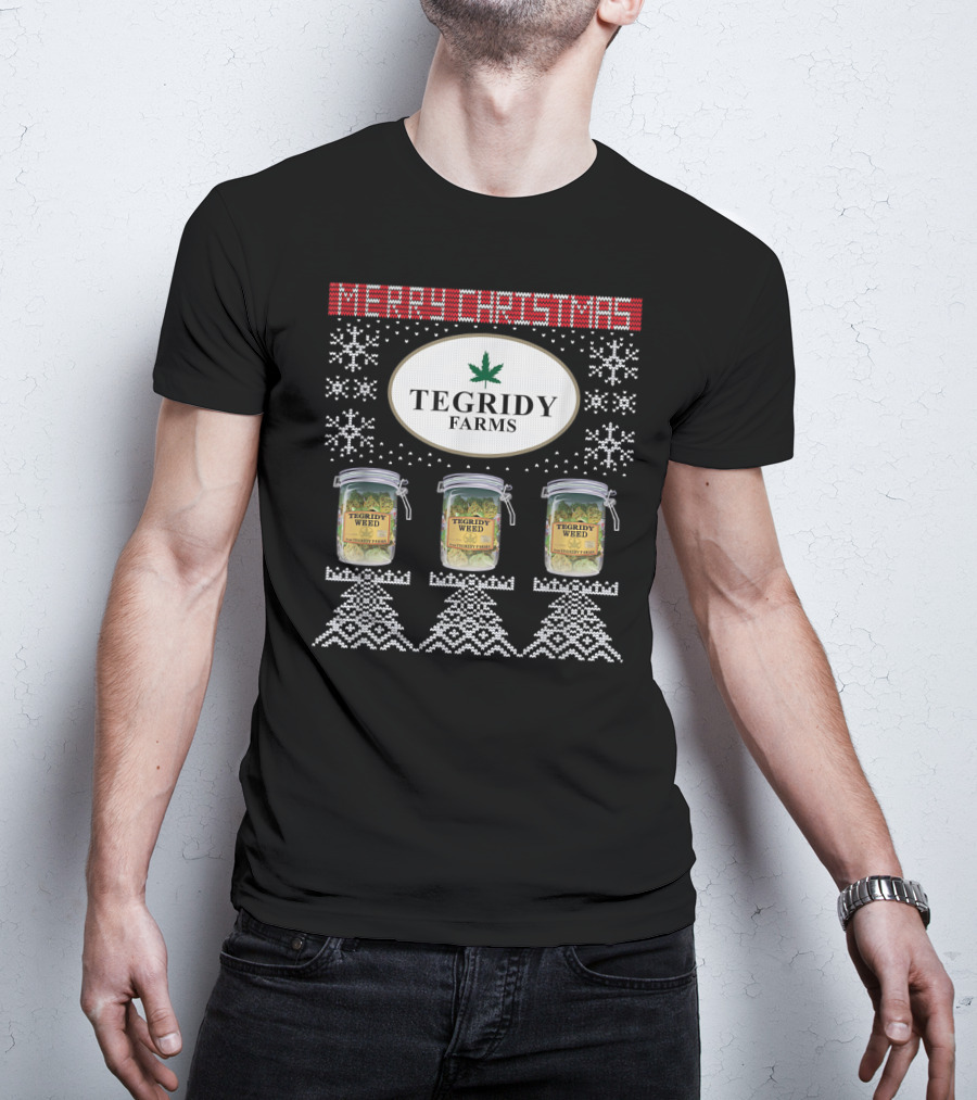 Merry Christmas Tegridy Farms Weed Ugly Christmas Special T-Shirt