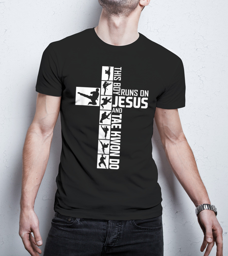 This Boy Runs On Jesus And Tae Kwon Do T-Shirt