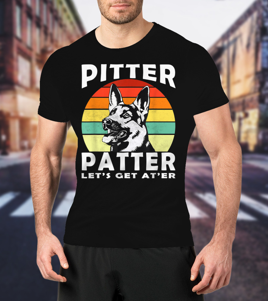 Pitter Patter Let's Get At'er Dog Rainbow T-Shirt