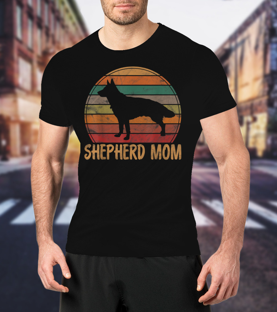 Retro Shepherd Mom Vintage Dog T-Shirt
