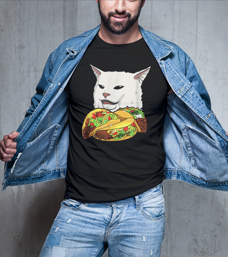 Woman Yelling At A Cat Meme Taco T-Shirt