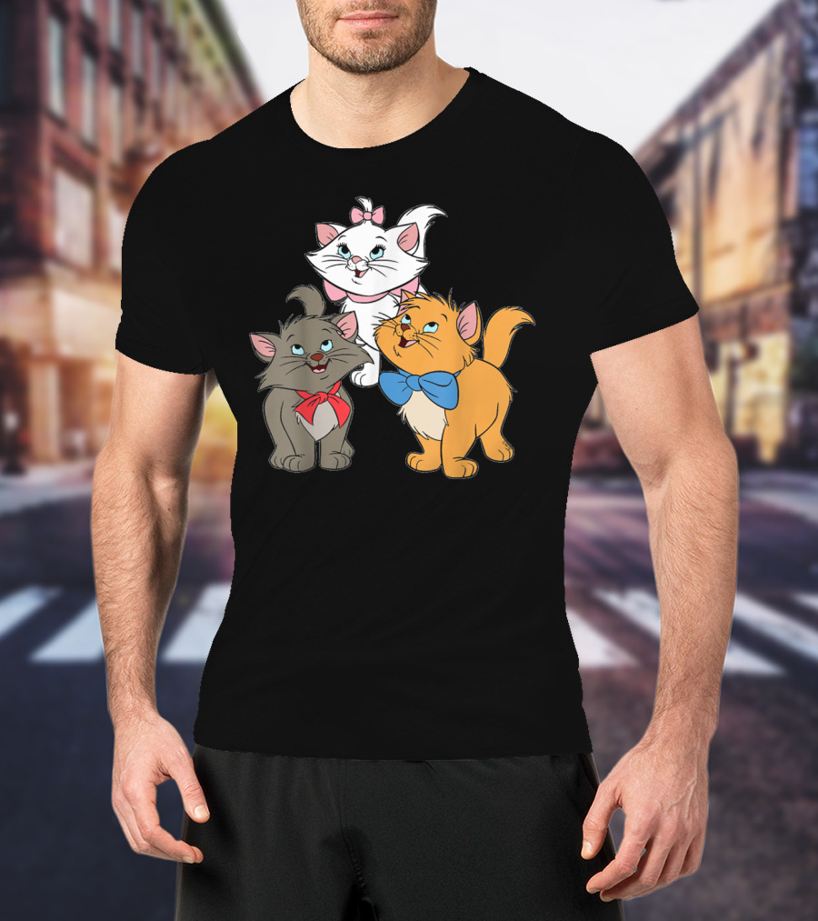 WoMarie Cartoon Aristocats Kittens Trio T-Shirt