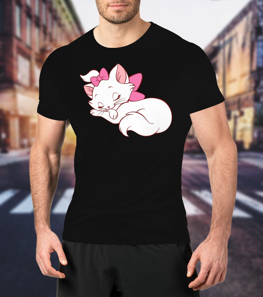 WoMarie Marie Cat Aristocats Kitty Cartoon T-Shirt