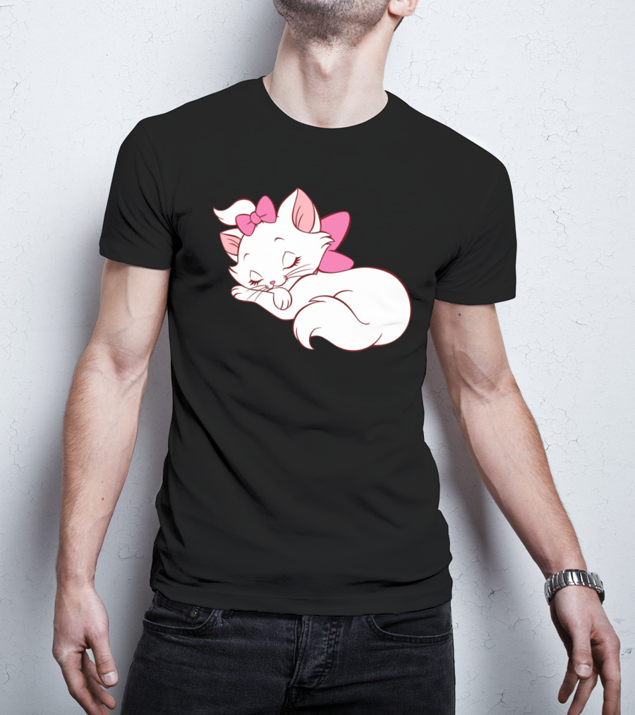 WoMarie Marie Cat Aristocats Kitty Cartoon T-Shirt