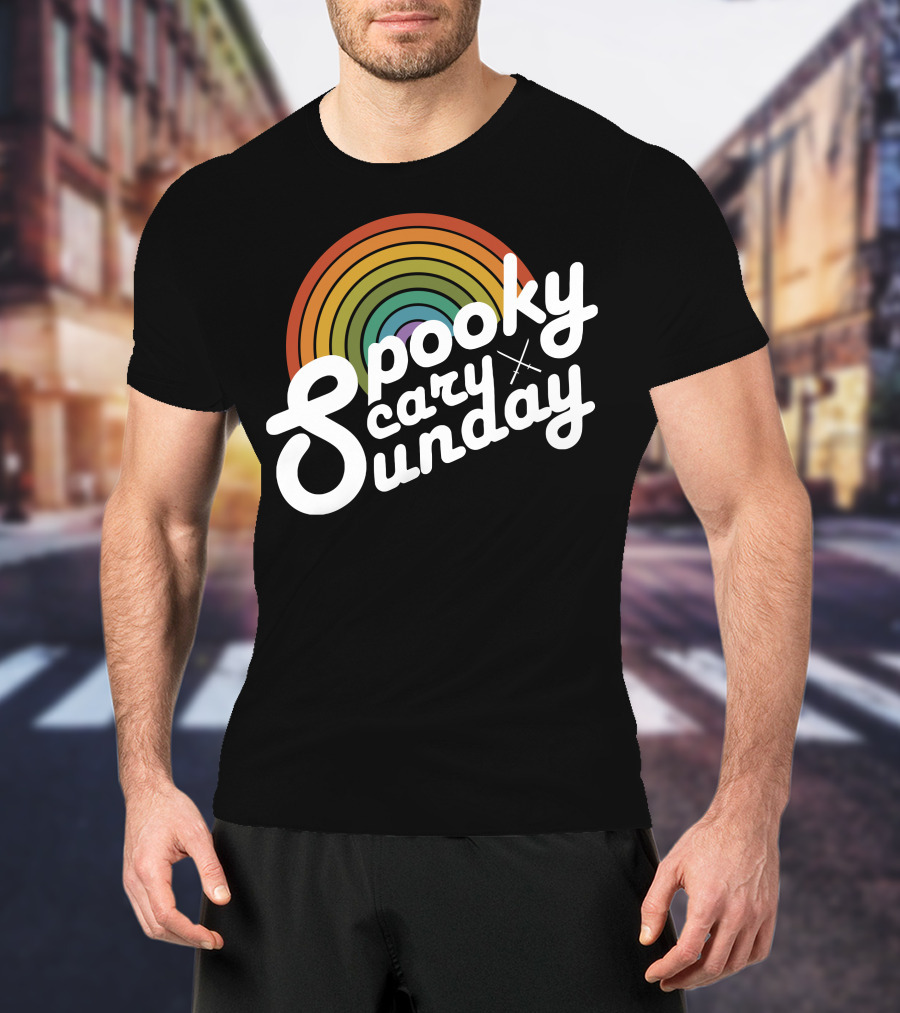 Spooky Scary Sunday Retro T-Shirt