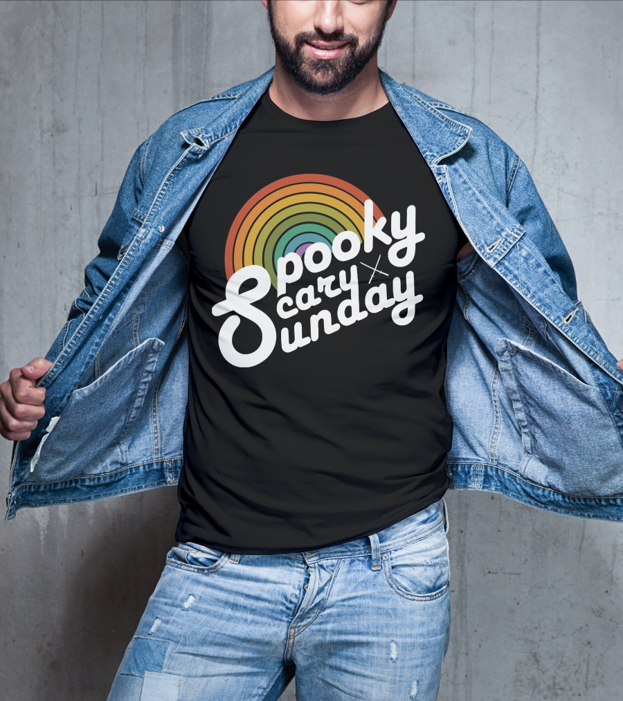 Spooky Scary Sunday Retro T-Shirt