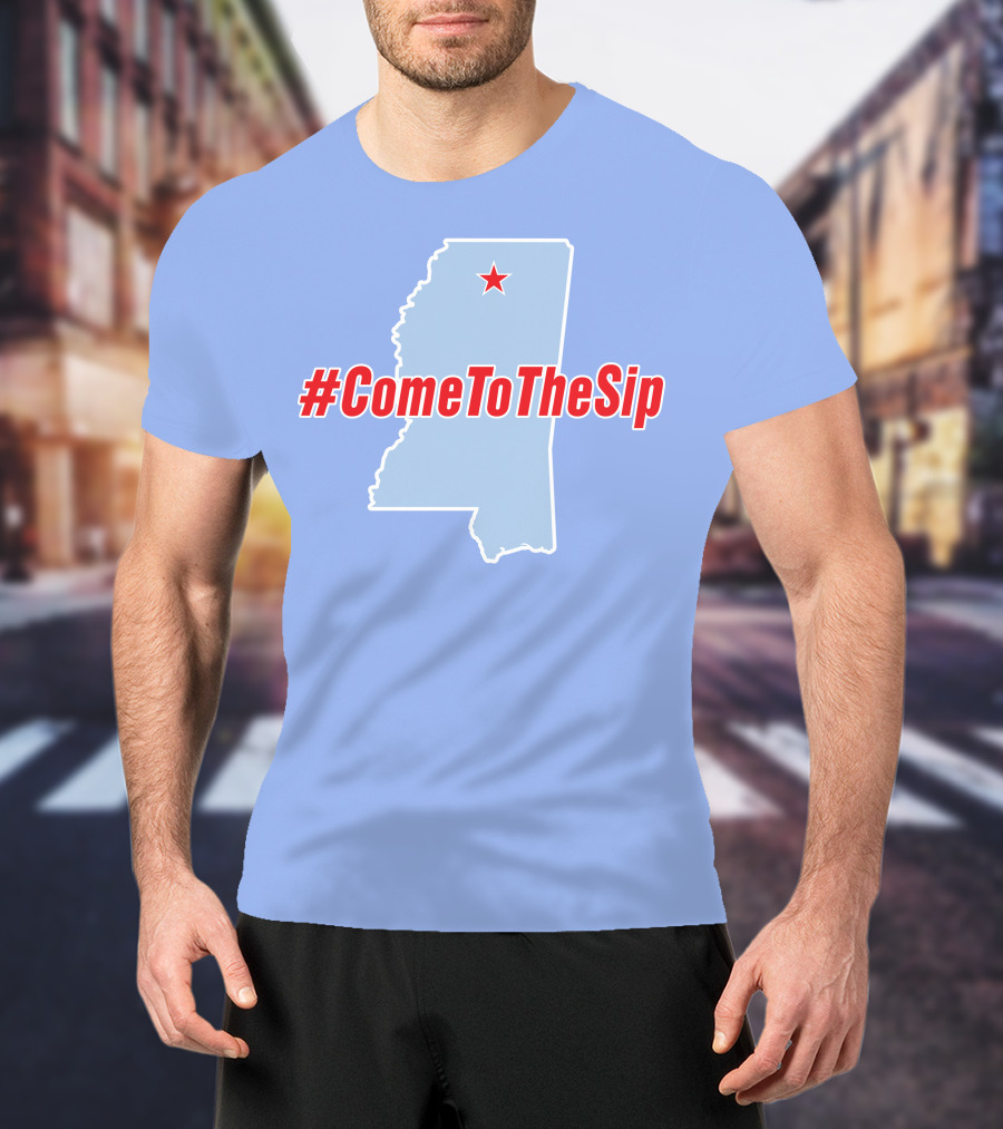 Ole Miss Come To The Sip Hashtag Mississippi Map Star T-Shirt