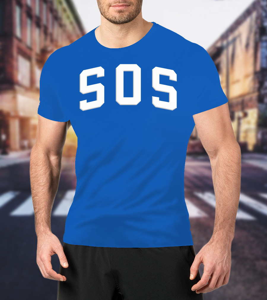 SZA SOS Bold Blue Athletic T-Shirt