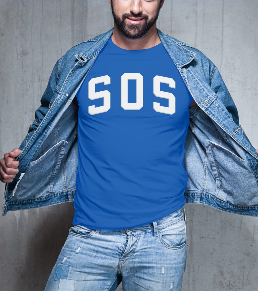SZA SOS Bold Blue Athletic T-Shirt