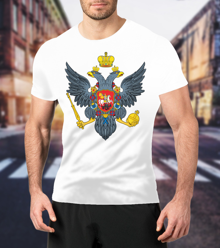 Coat Of Arms Of Russia Double-Headed Eagle Emblem T-Shirt