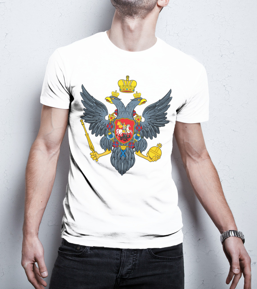 Coat Of Arms Of Russia Double-Headed Eagle Emblem T-Shirt
