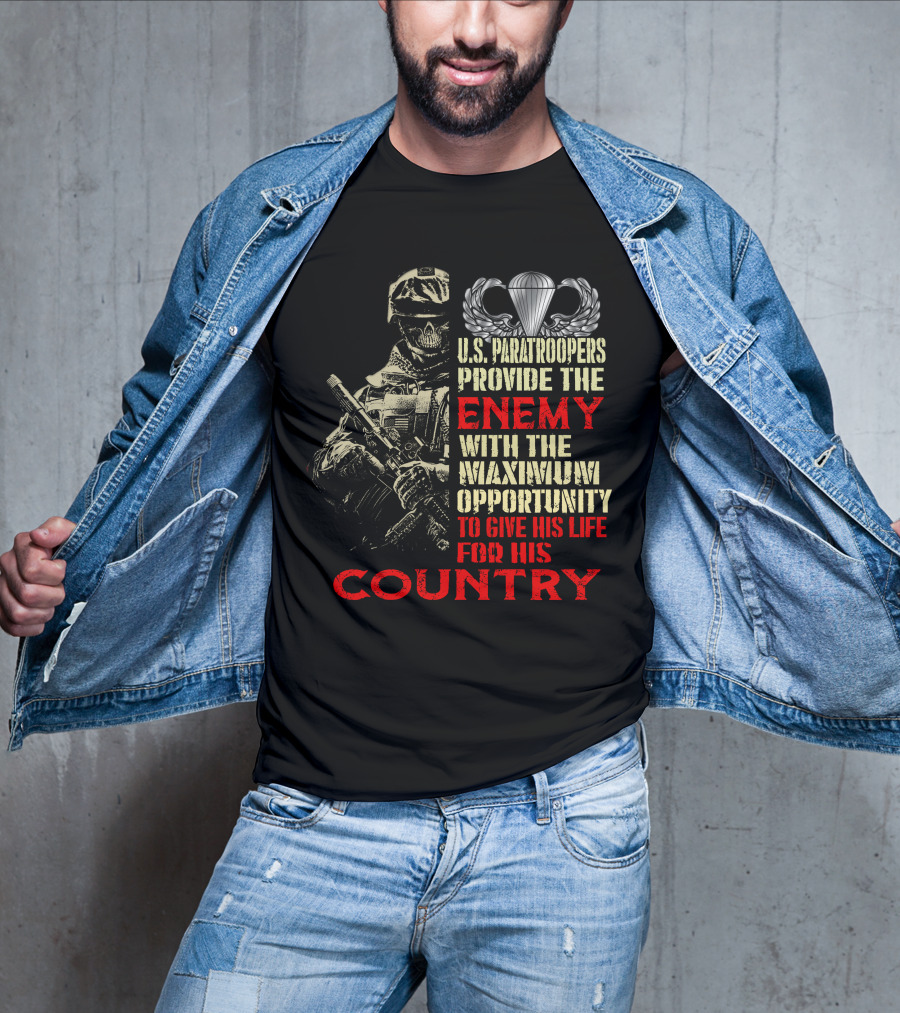 U.s. Paratroopers Enemy Opportunity Country T-Shirt