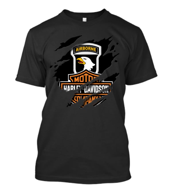 Airborne Harley Davidson Motor Company T-Shirt