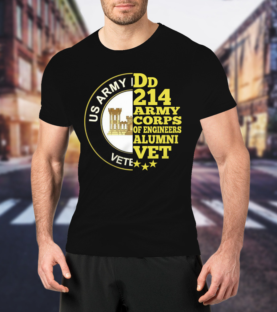 Dd 214 Army Corps Of Engineers Alumni Vet Us Army Veteran T-Shirt
