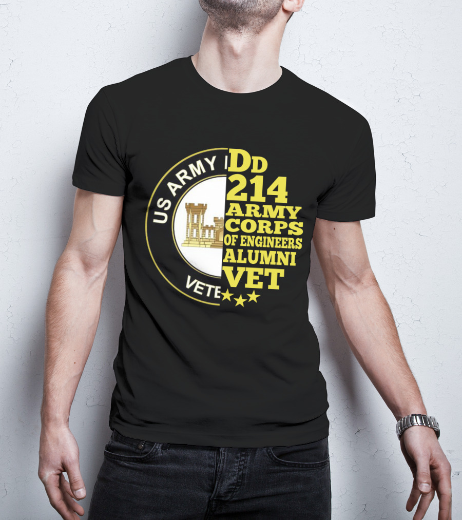 Dd 214 Army Corps Of Engineers Alumni Vet Us Army Veteran T-Shirt