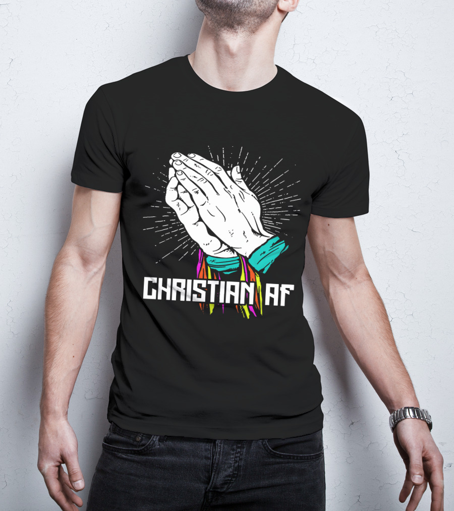 Bray Wyatt Responds Christian AF Praying Hands Với ánh Sáng Tỏa Sáng T-Shirt
