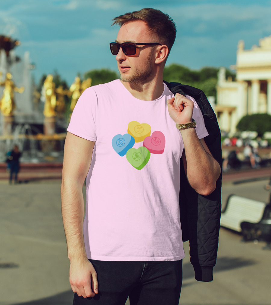 Valentine's Candy Hearts X Y A B T-Shirt