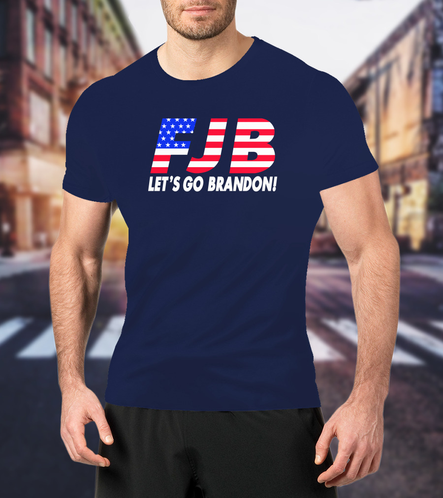 FJB Let's Go Brandon American Flag T-Shirt