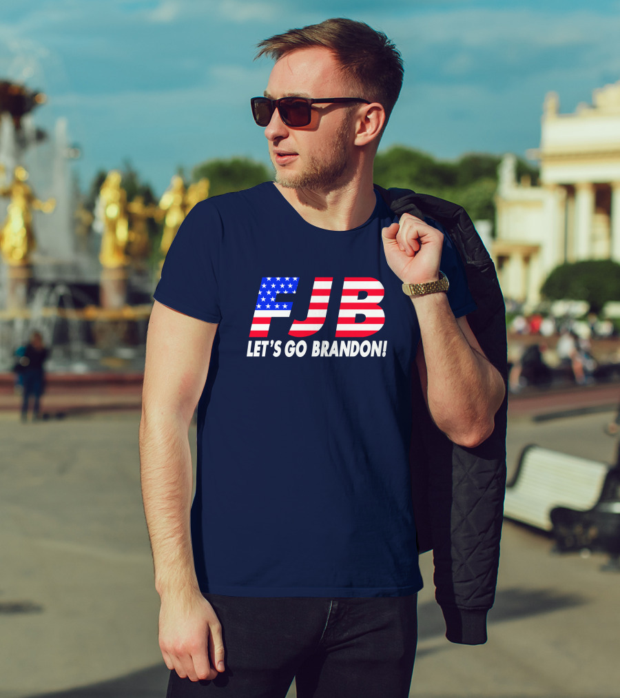 FJB Let's Go Brandon American Flag T-Shirt