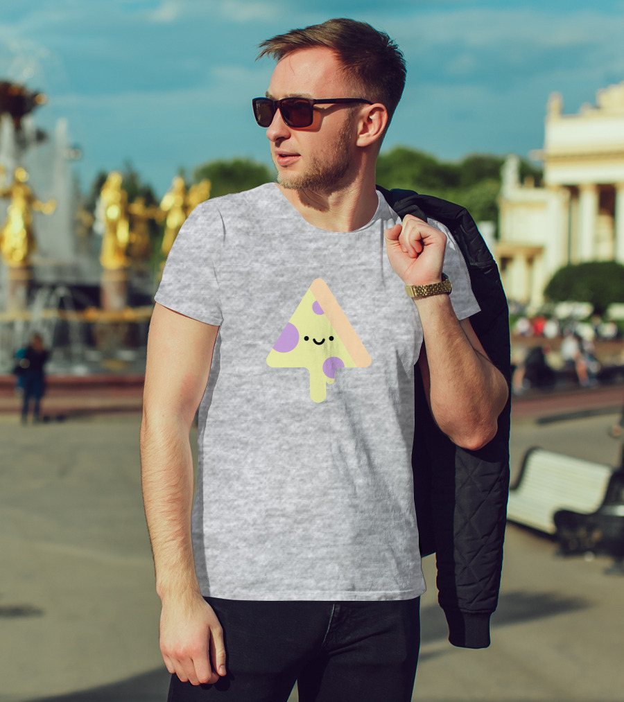 Joe Fabisevich Pizza Cute Smiley Slice Triangle T-Shirt