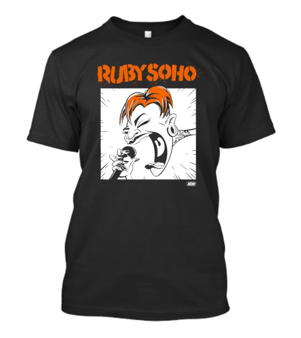 Ruby Soho AEW All Elite Wrestling Merch Scream Tattoo Mic Iconic T-Shirt