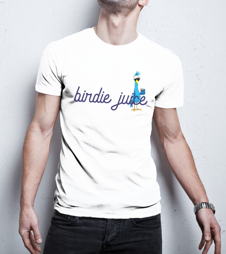 Colt Knost Birdie Juice Script Golf Bird Character T-Shirt