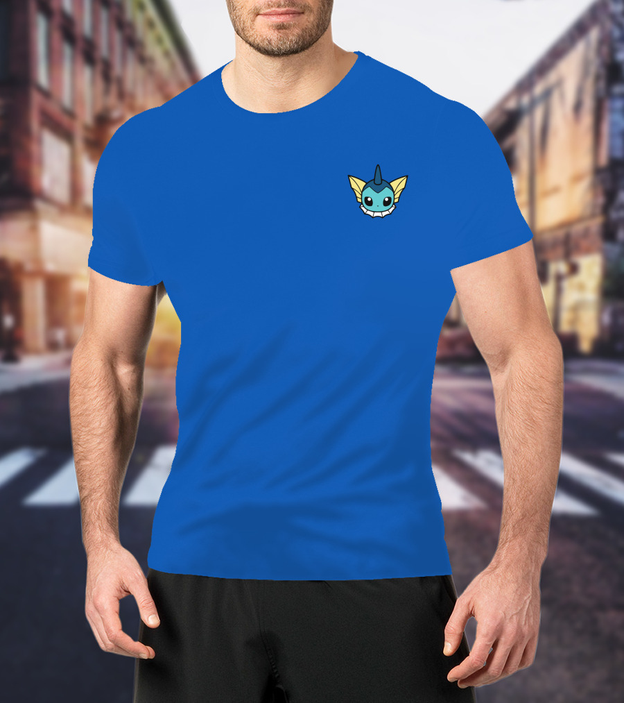 Mark Zimmerman Pokémon Vaporeon Face Blue Minimalist T-Shirt