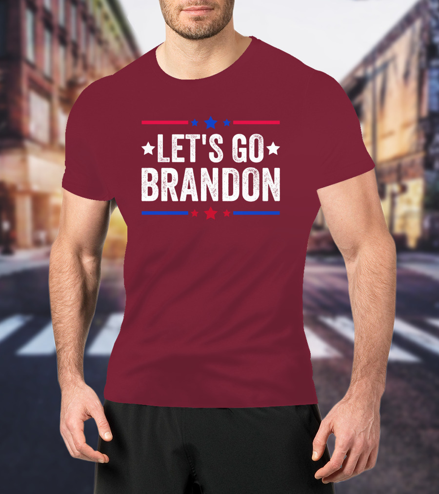 Manny Machado Let's Go Brandon Stars Stripes Red Blue White T-Shirt