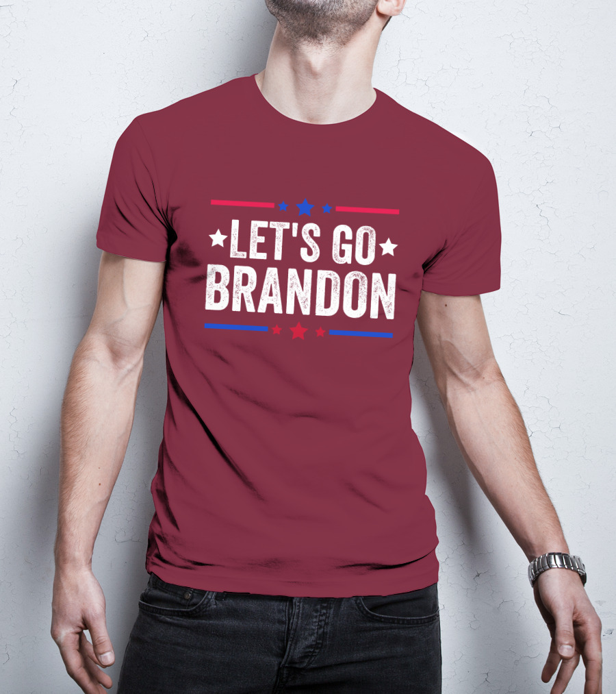 Manny Machado Let's Go Brandon Stars Stripes Red Blue White T-Shirt