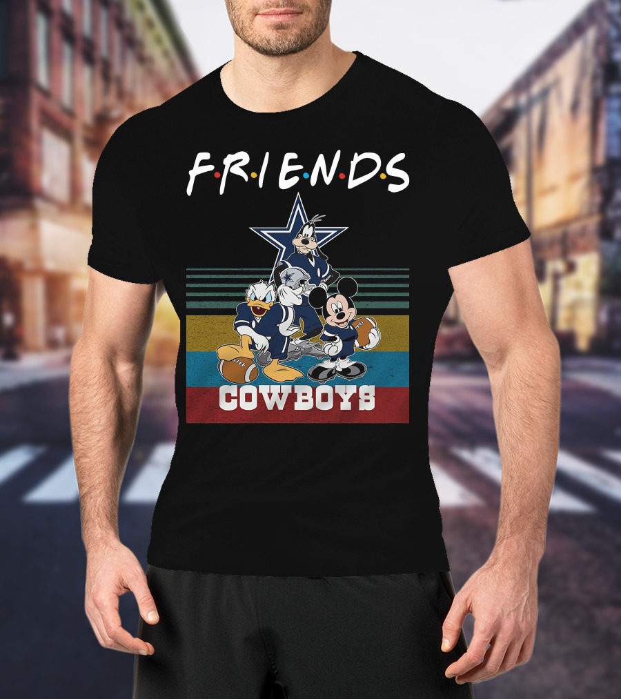 Friends Mickey Donald Goofy Cowboys Football Team T-Shirt