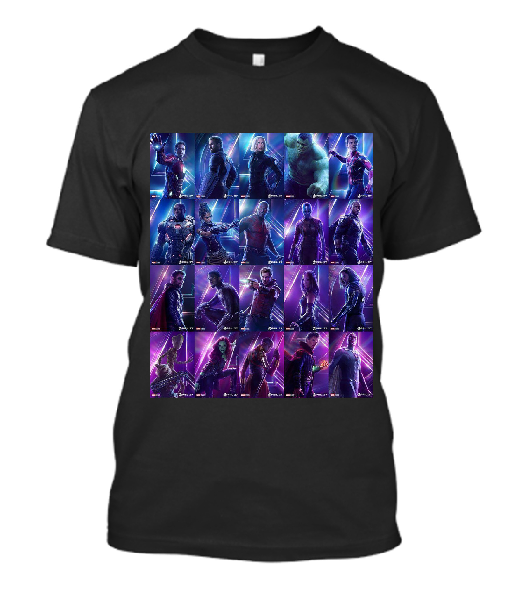 Avengers Endgame Characters Marvel Cinematic Universe T-Shirt