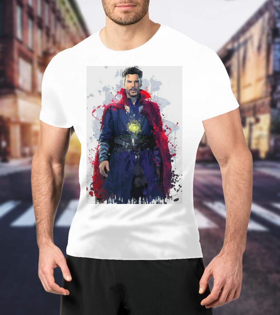 Doctor Strange Spellbinding Red Cloak And Magic Artistry T-Shirt