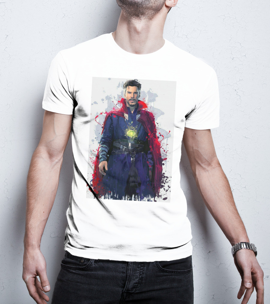 Doctor Strange Spellbinding Red Cloak And Magic Artistry T-Shirt
