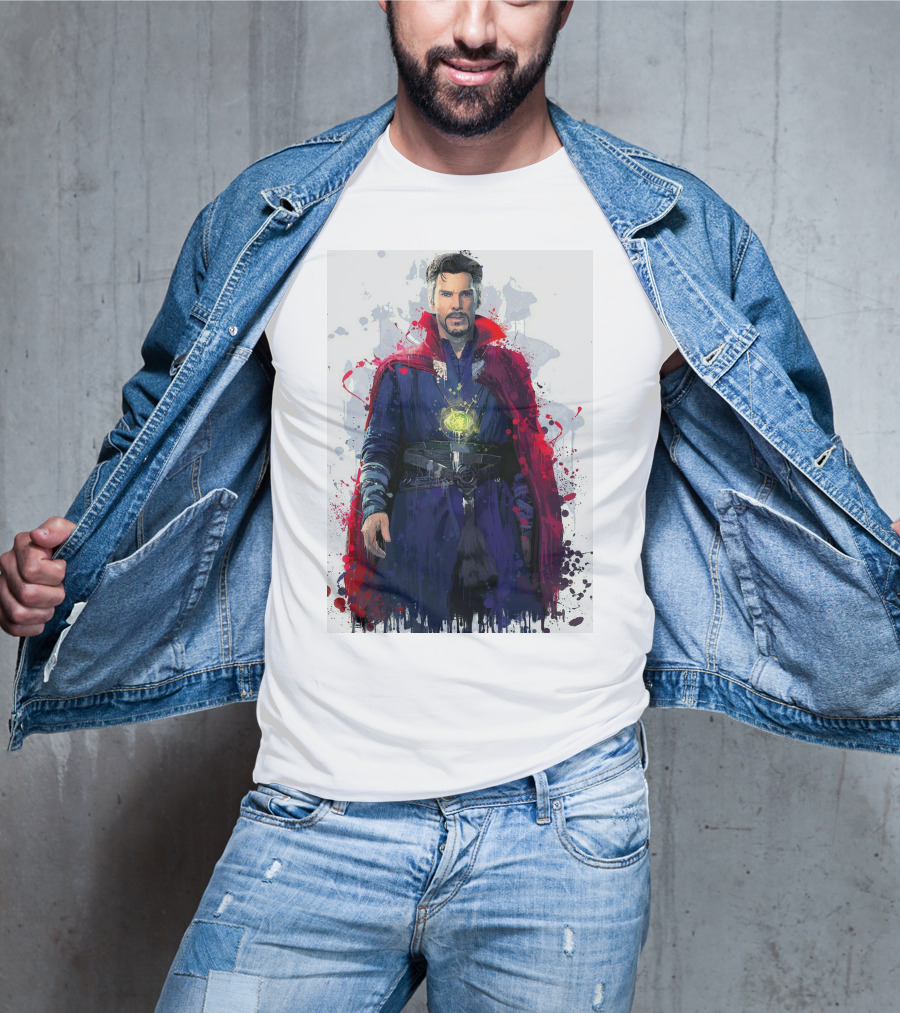Doctor Strange Spellbinding Red Cloak And Magic Artistry T-Shirt