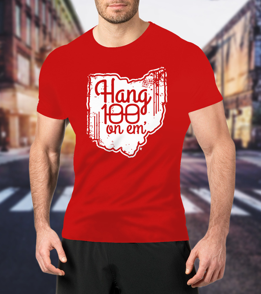 Hang 100 On Em Ohio Outline T-Shirt