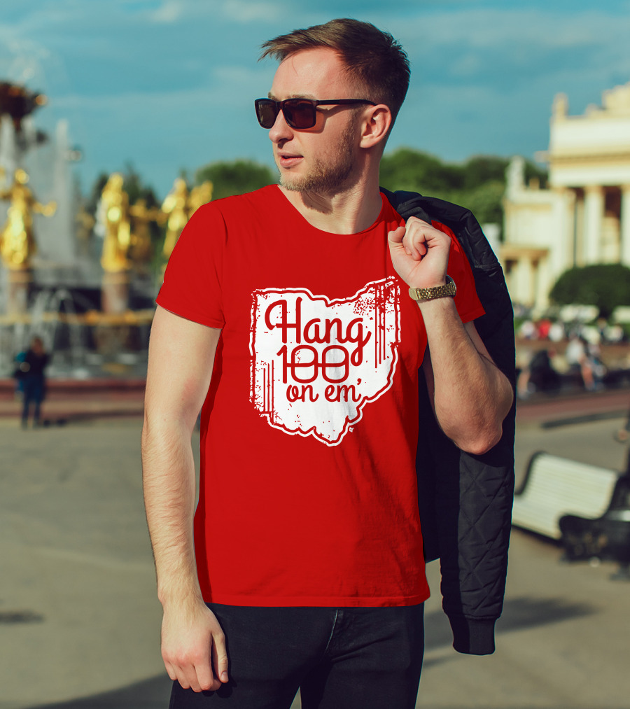 Hang 100 On Em Ohio Outline T-Shirt
