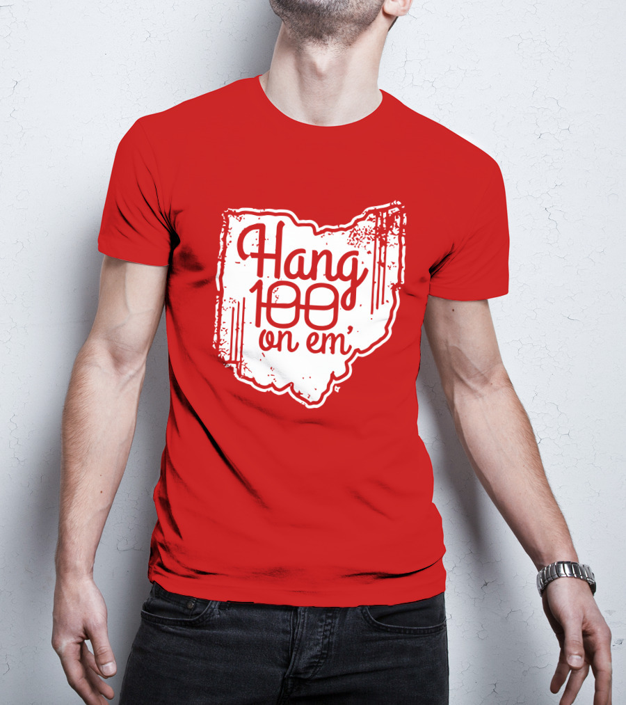 Hang 100 On Em Ohio Outline T-Shirt