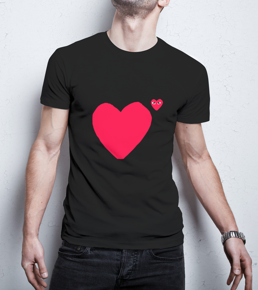 Comme Des Garçons Play Red Heart Icon Eyes T-Shirt