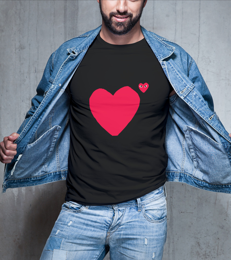Comme Des Garçons Play Red Heart Icon Eyes T-Shirt