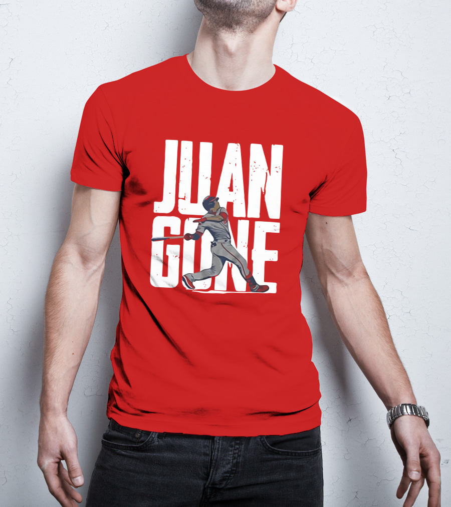 Juan Gone Baseball Player Silhouette Swinging Bat T-Shirt