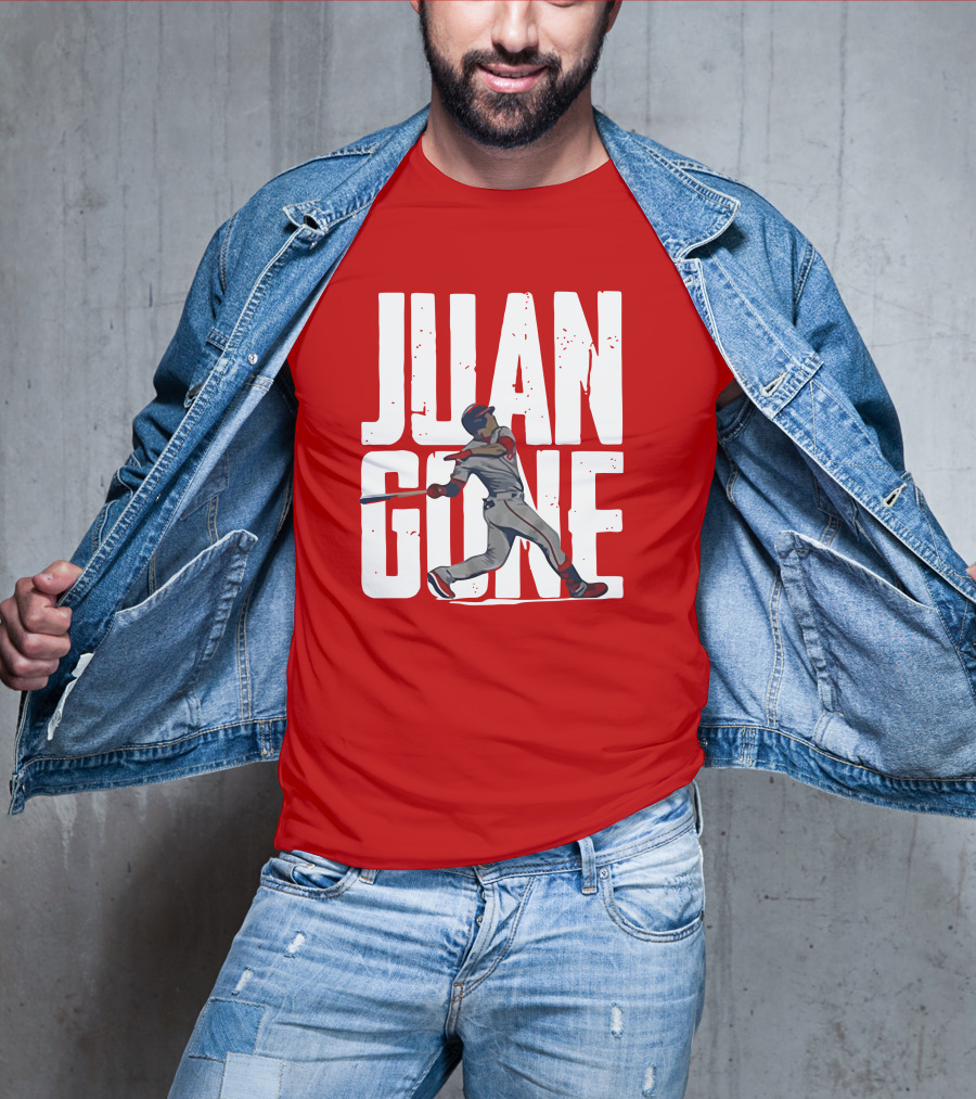 Juan Gone Baseball Player Silhouette Swinging Bat T-Shirt