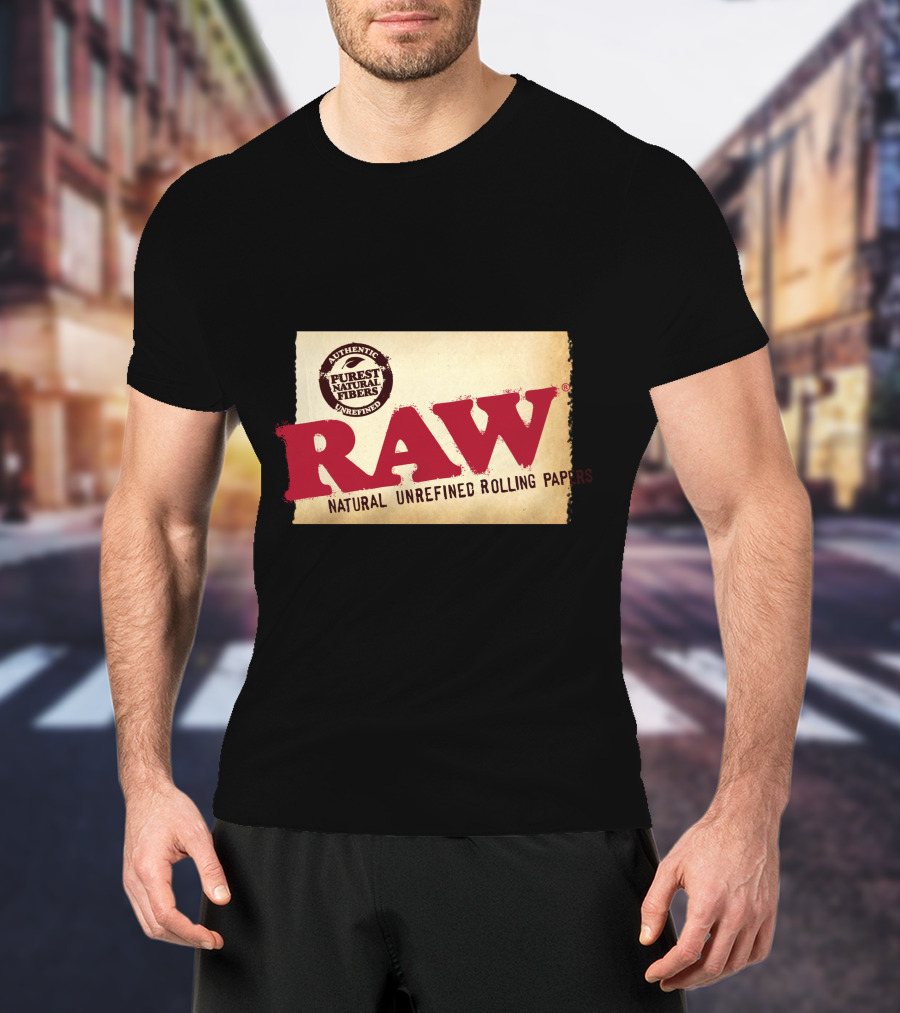 RAW Natural Unrefined Rolling Papers Authentic Purest Natural Fibers T-Shirt