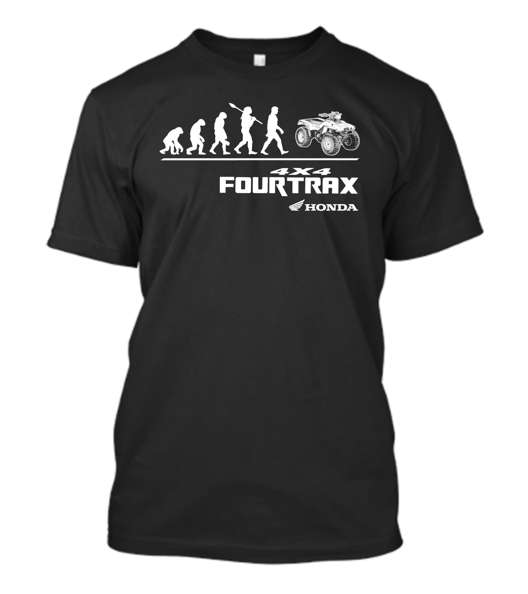 Honda Fourtrax 4x4 Evolution Of Humanity And ATV Transformation T-Shirt