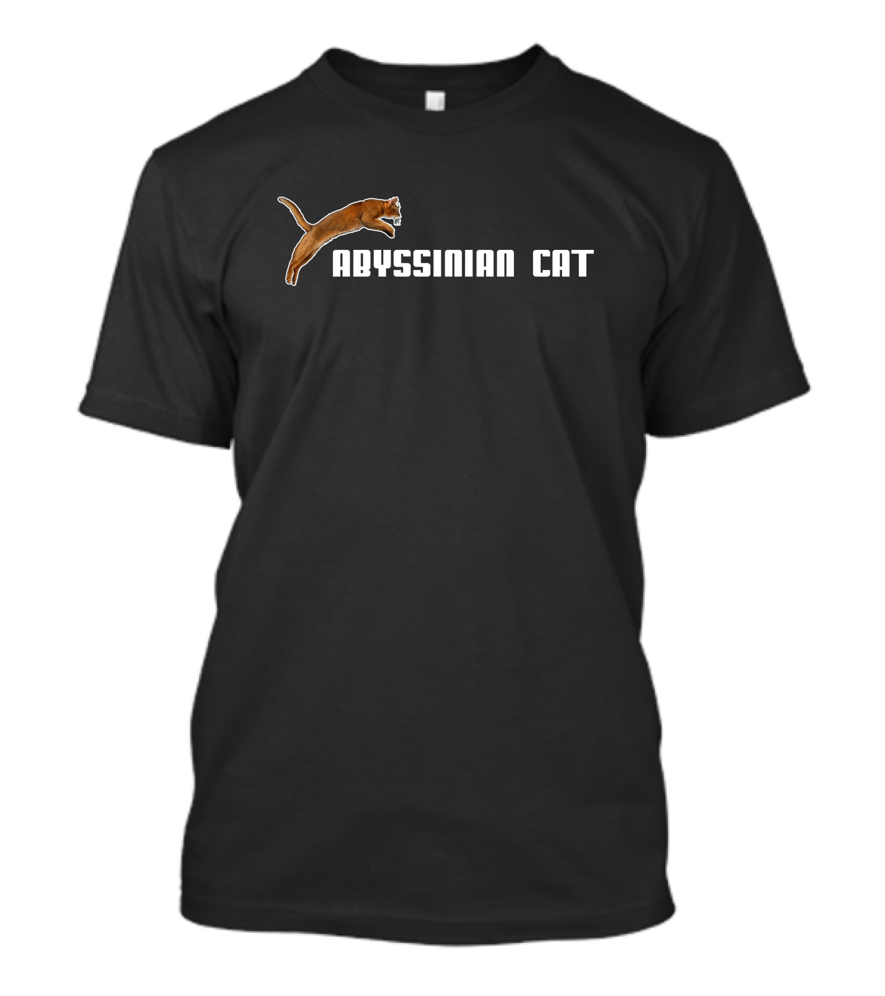 Abyssinian Cat Leaping T-Shirt