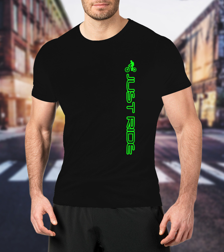 Just Ride Neon Green Bike T-Shirt